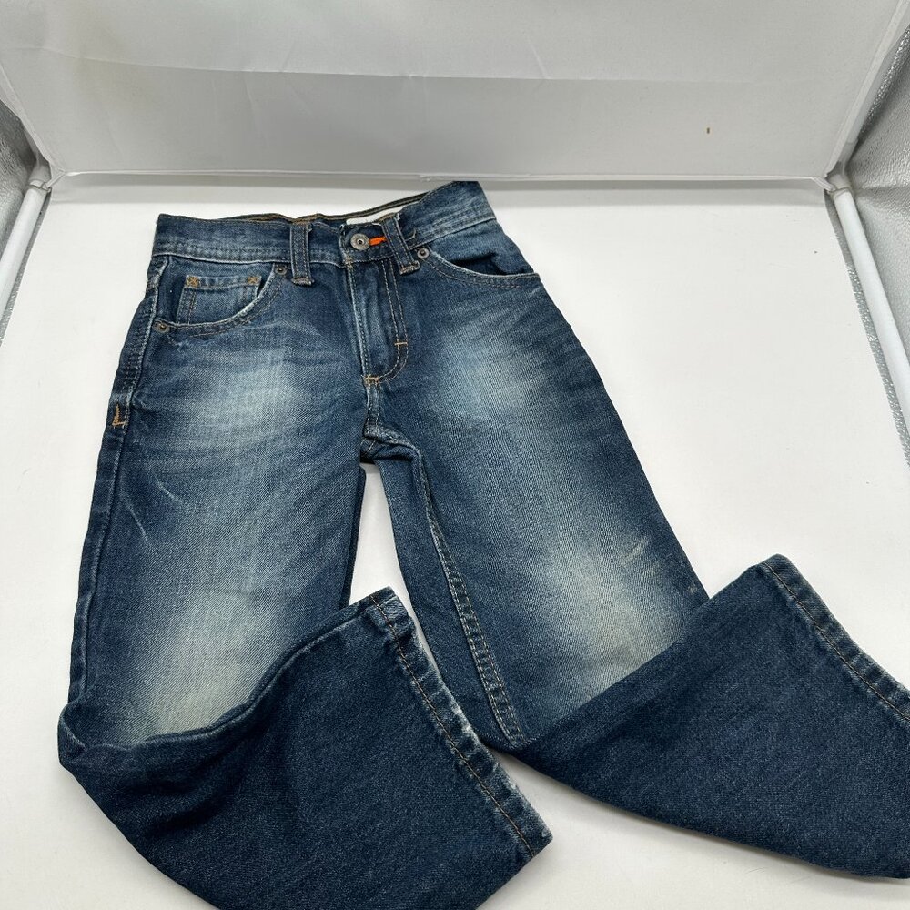 EUC Lee Dungarees Relaxed Fit Bootcut Boys Denim Jeans 5 Slim Dark Blue